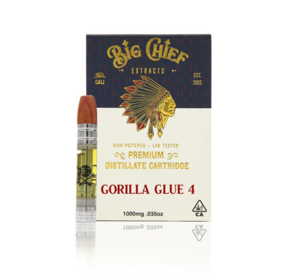 Big Chief Distillate THC Carts | Gorilla Glue 4 - 1g