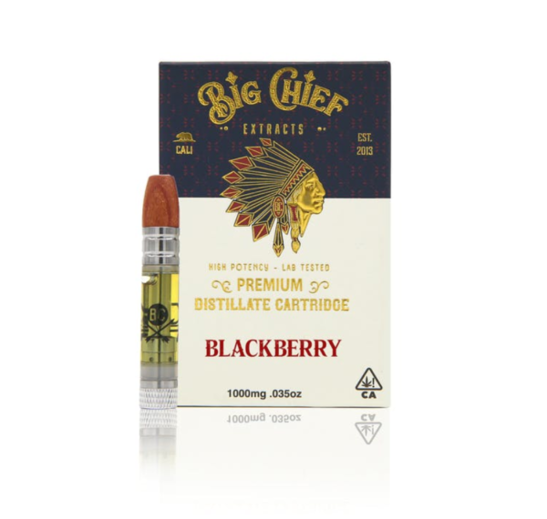 Big Chief Distillate THC Carts | Blackberry Kush - 1g