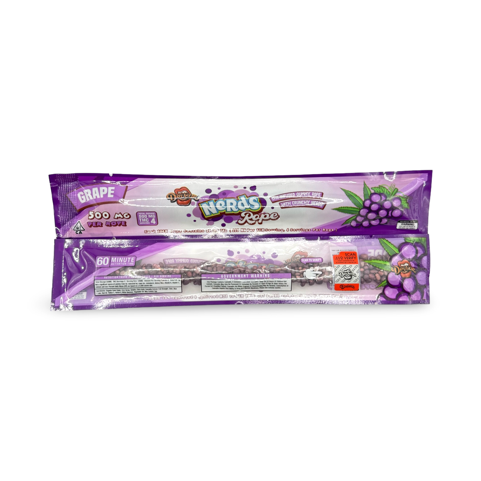 Devour Nerds Ropes | Grape | - 500mg