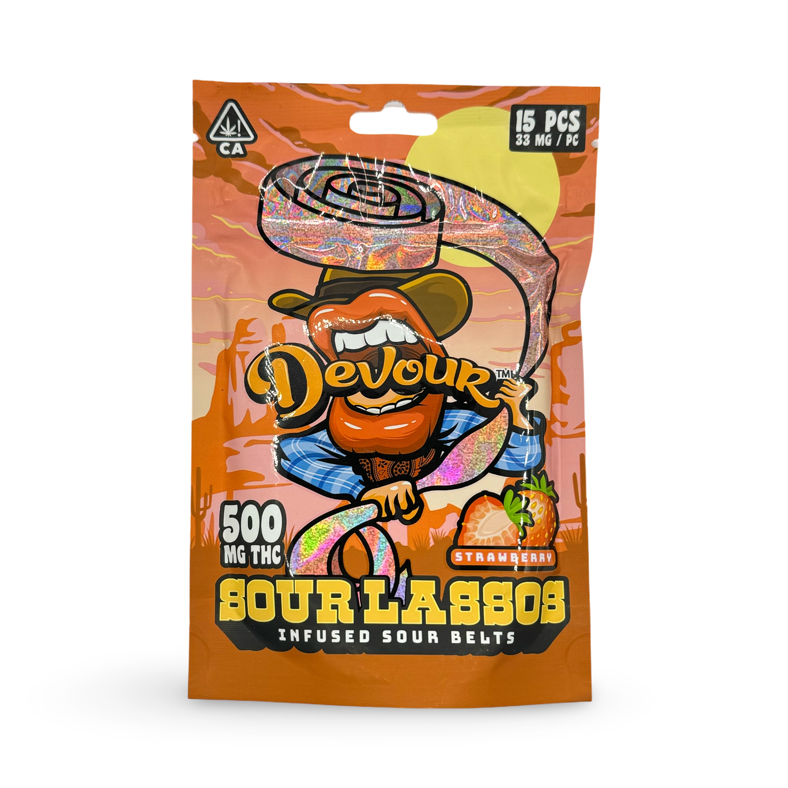 Devour Sour Lassos | Strawberry | - 500mg