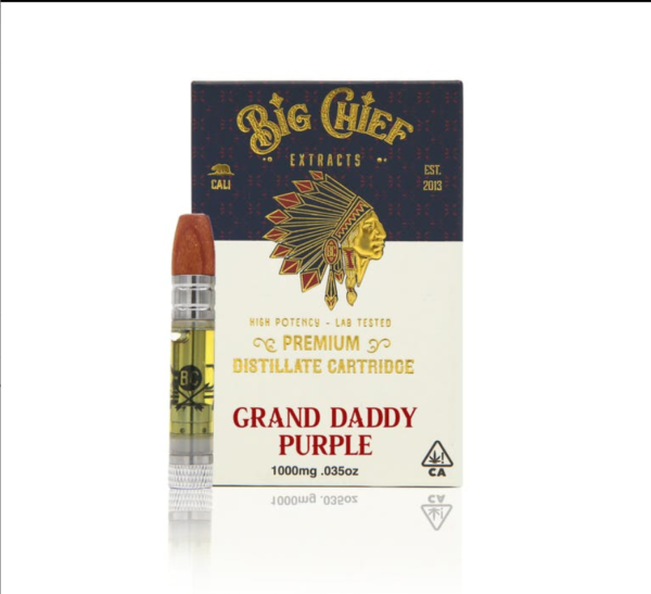 Big Chief Distillate THC Carts | Grand Daddy Purple - 1g
